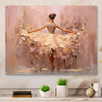 Three Dancers 7x9/ mixed media/ Original art/ top ballerina art/wall decor/surreal art/digital art/